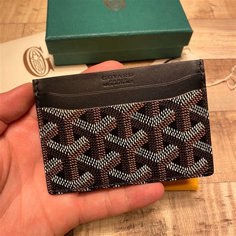 black goyard card holder|Goyard saint sulpice card wallet.